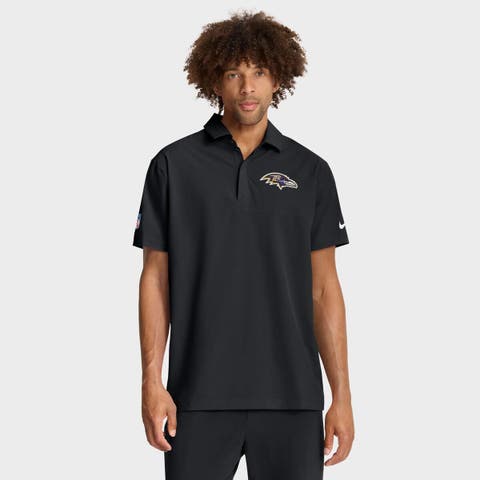 Men's Nike Black Baltimore Ravens Sideline City Pride Woven Performance Polo