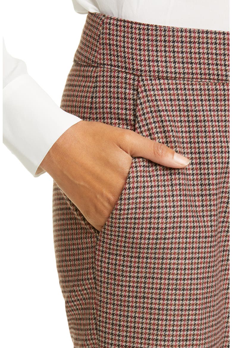 Gemini Check Crop Pants, Alternate, color, RED MULTI
