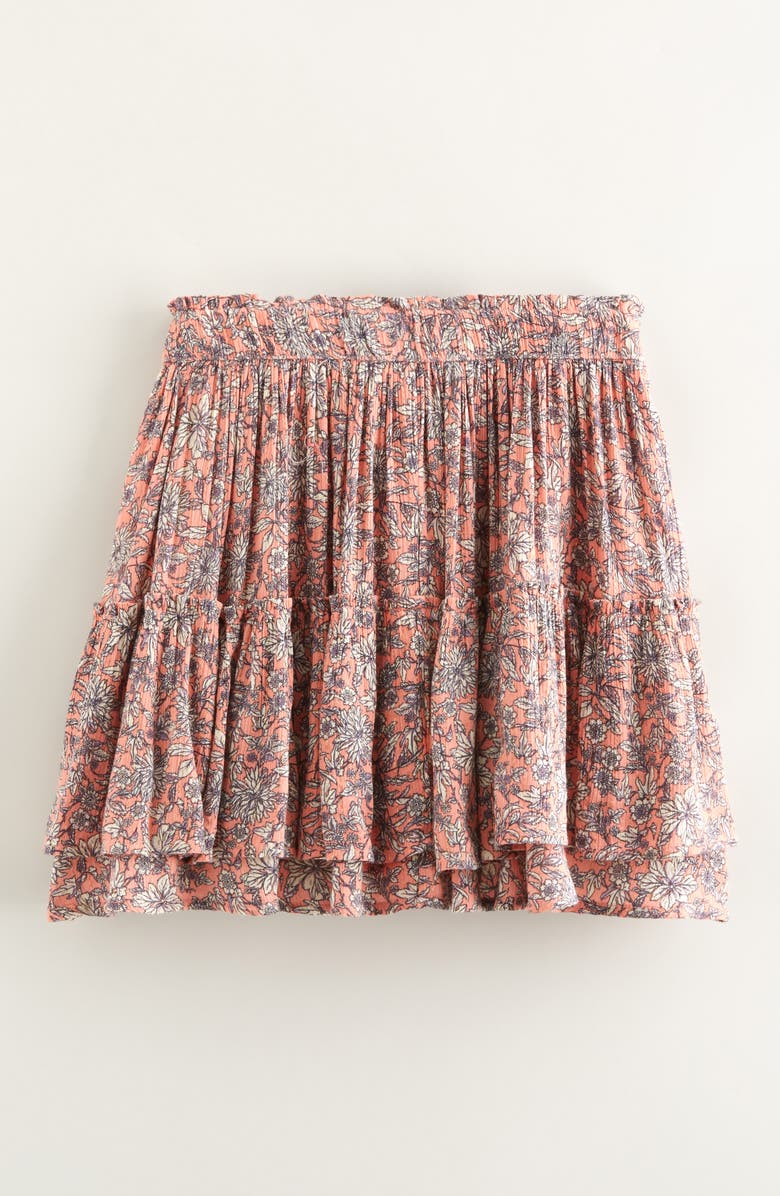 Treasure & Bond Kids' Sparkle Tiered Ruffle Skirt, Alternate, color, Pink Lantana Jules Floral