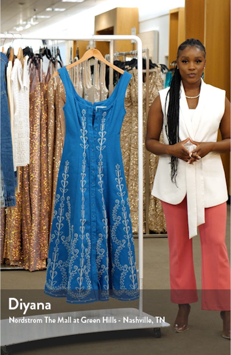 Donovan Corded Floral Organic Cotton Dress, sales video thumbnail