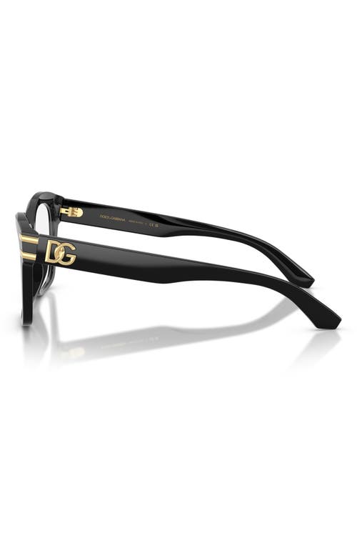 Dolce & Gabbana Womens Black Dg3419 Square-frame Acetate Optical Glasses In Black