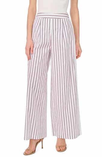 Pinstriped Wide Leg Pants