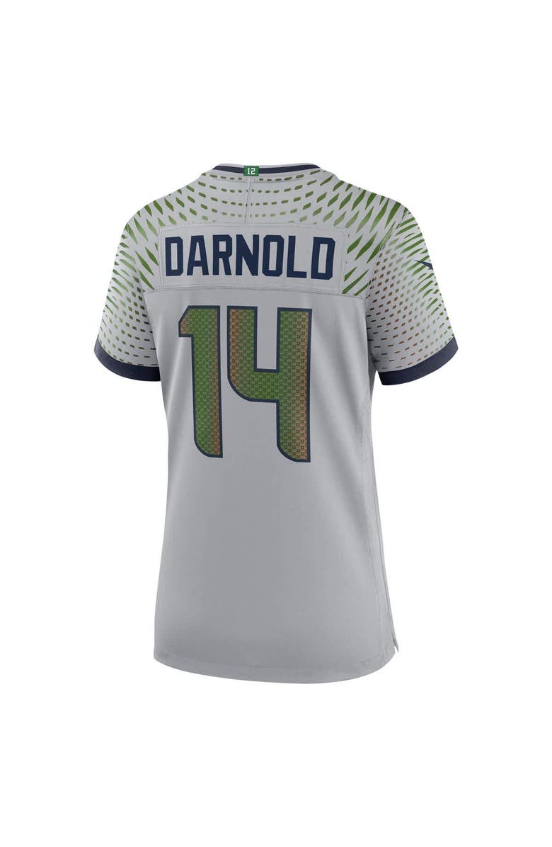Nike Women's Nike Sam Darnold Wolf Gray Seattle Seahawks 2025 Rivalries Collection Game Jersey, Alternate, color, Gray