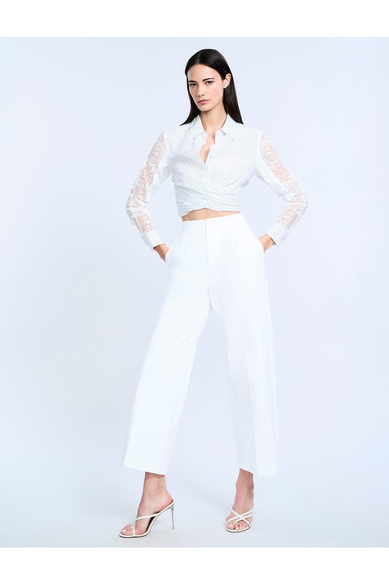 High Waist Cropped Pant, Alternate, color, Chalk