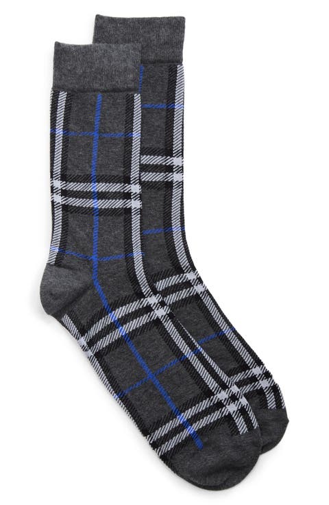 Core Check Cotton Blend Crew Socks