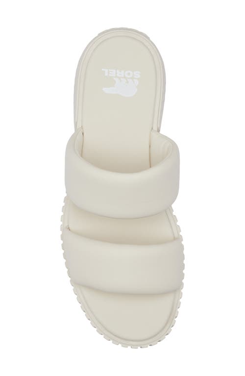 Sorel Ona Streetworks Platform Slide Sandal In Chalk/chalk