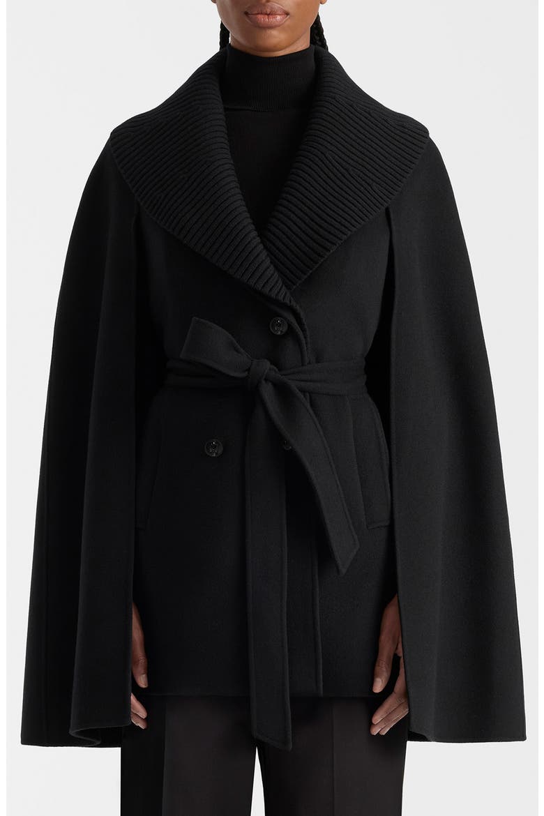 Susie Wool Cape, Main, color, BLACK