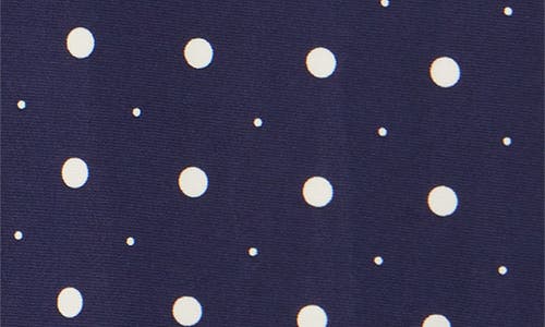 Anne Klein Polka Dot Triple Pleat Sleeveless Top In Blue