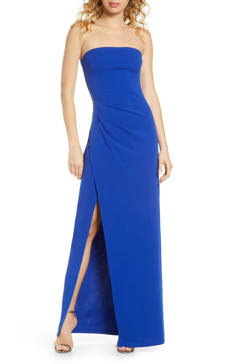 Lulus Foxy Strapless Gown, Main, color,