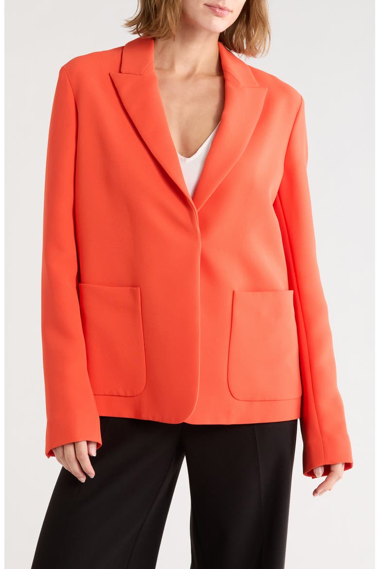 Notched Lapel Jacket, Main, color, ORANGE