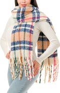 MARCUS ADLER Plaid Scarf