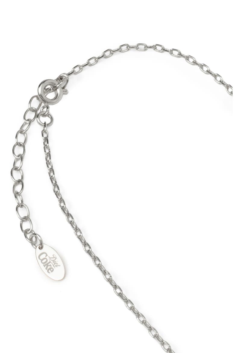 Men's Diet Coke Tab Pendant Necklace, Alternate, color, SILVER