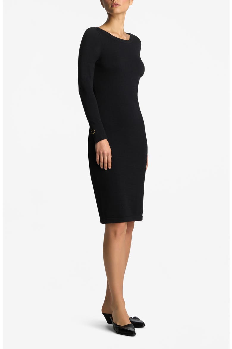 Santiago Knit Long Sleeve Sweater Dress, Alternate, color, BK00 BLACK