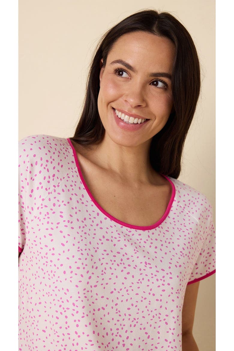 Pima Knit Short Simple Set, Alternate, color, Confetti Dot Orchid