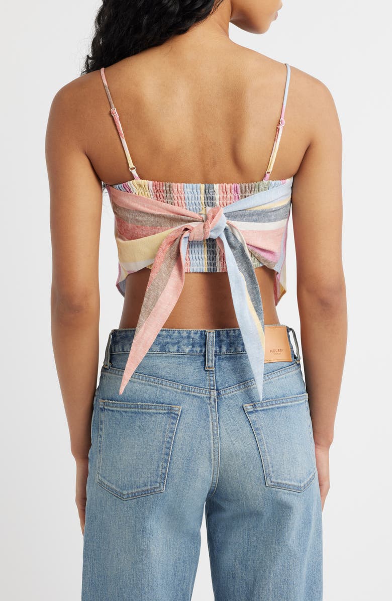 WAYF Rio Stripe Linen Blend Handkerchief Top, Alternate, color, 