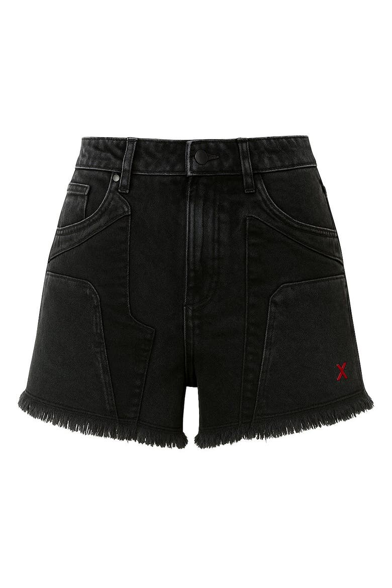 Boomerang Denim Shorts, Main, color, Black