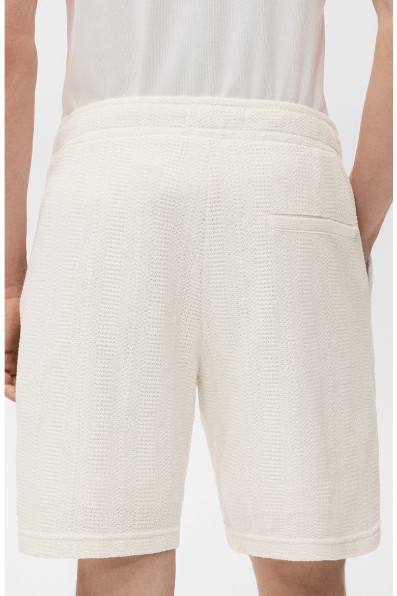 Structured Knit Shorts, Alternate, color, OFF WHITE
