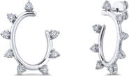 Seed2Stone Spiky Oval Diamond Earrings