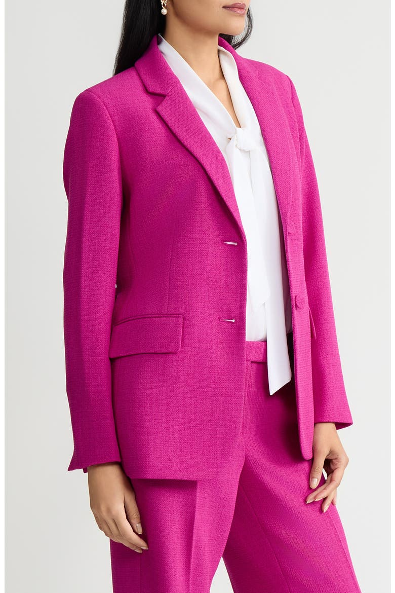 Two Button Blazer With Belted Waist, Alternate, color, COSMO PINK