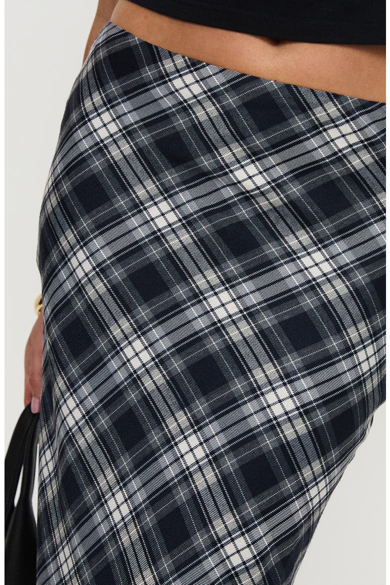 Everlie Plaid Maxi Skirt, Alternate, color, BLUE
