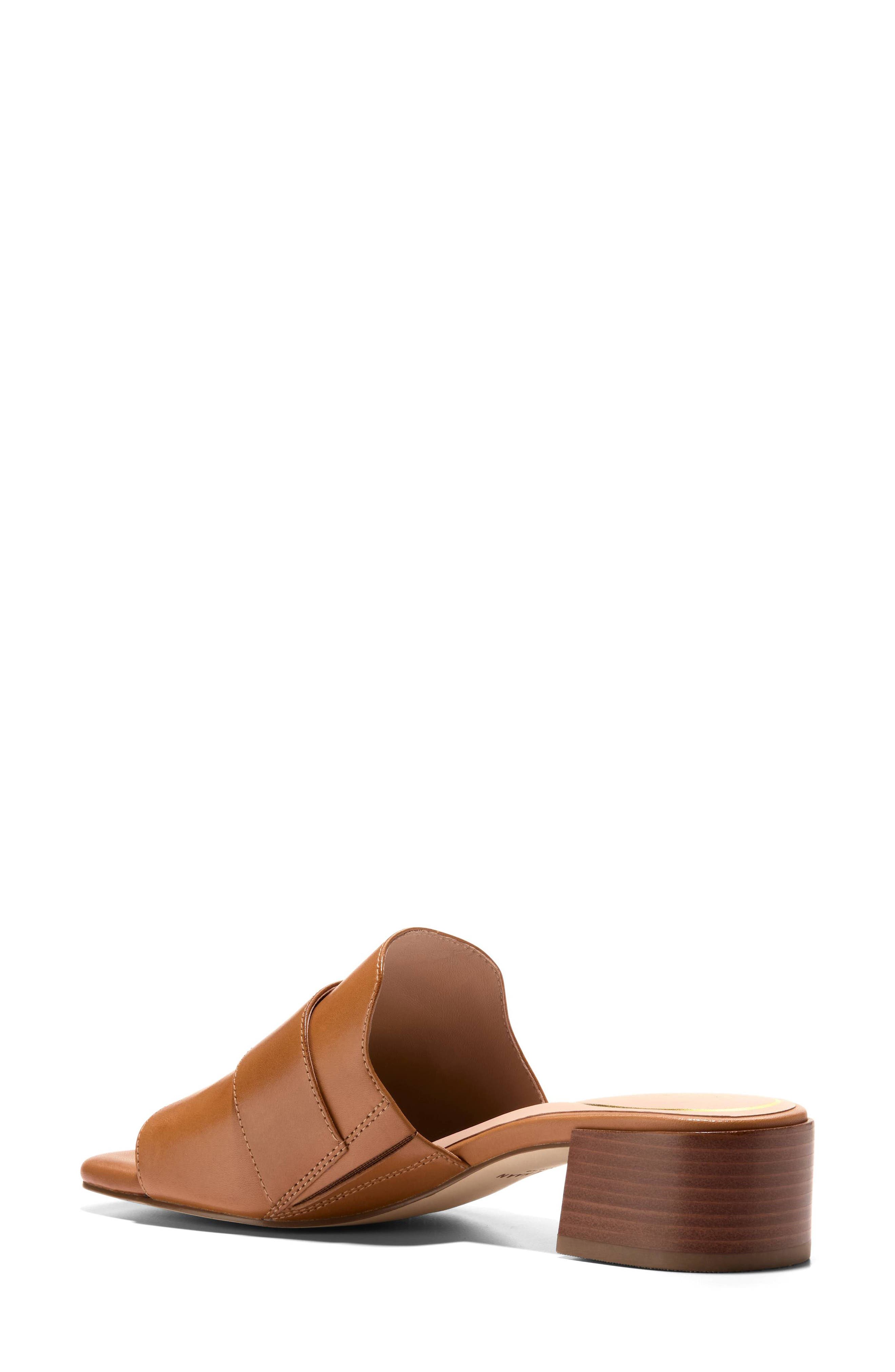 Crosby Slide Sandal, Alternate, color, DARK CARAMEL LEATHER