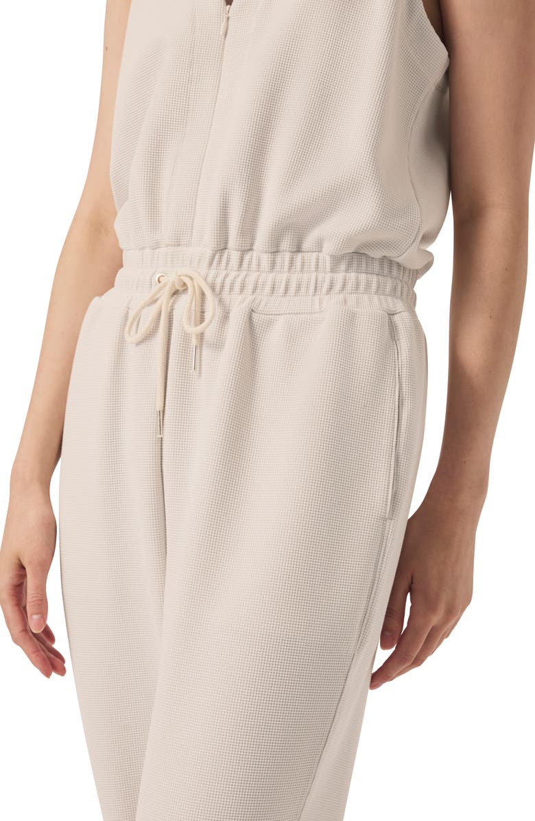Splendid Waffle Scuba Knit Jumpsuit, Alternate, color, Moonstone