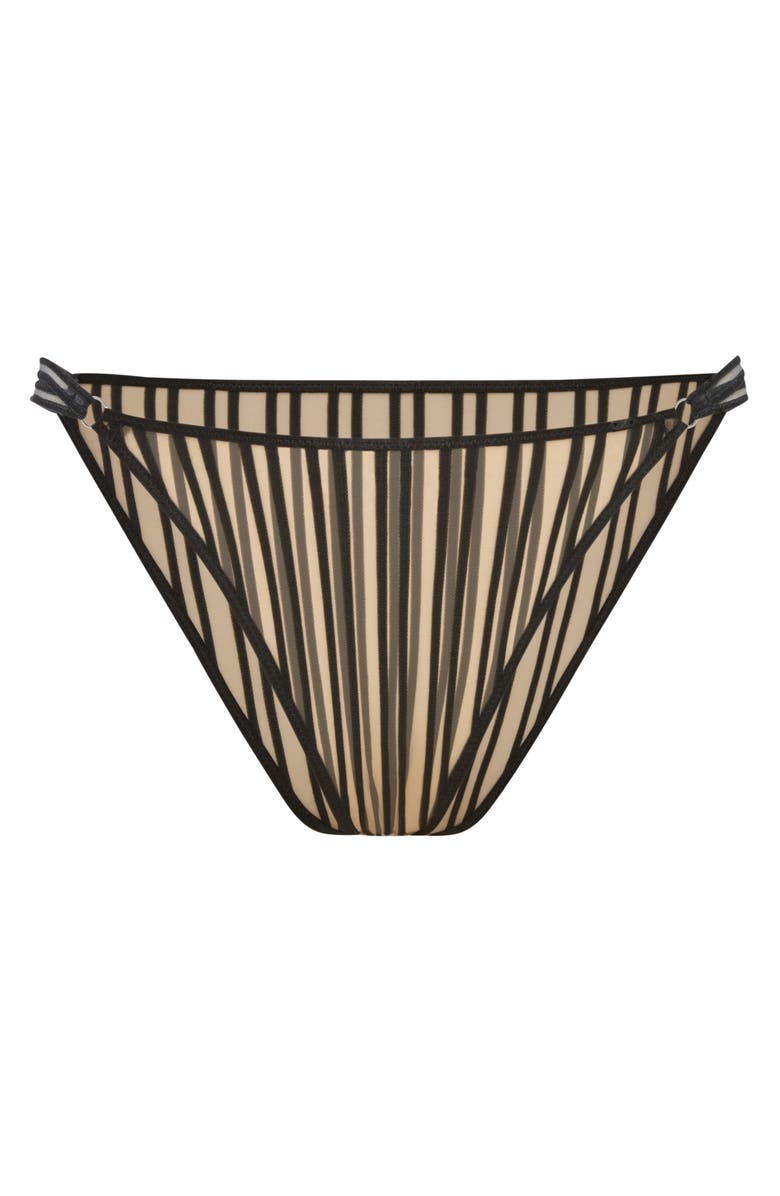 SAVAGE X FENTY Strappy Hour String Bikini, Alternate, color, Black Caviar