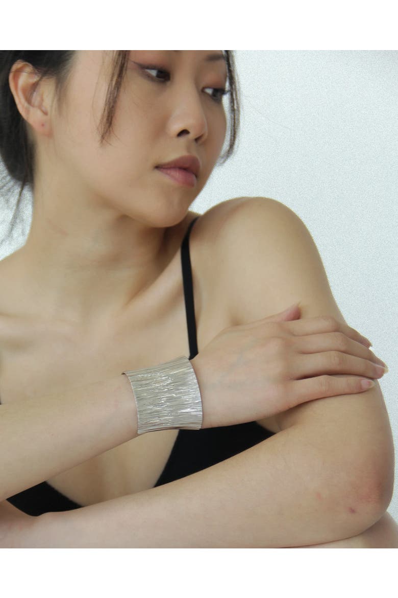 Cascade Cuff Bracelet, Alternate, color, Silver