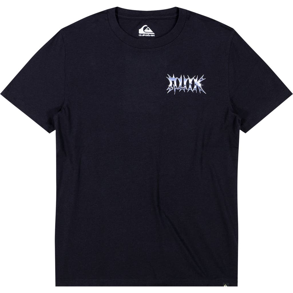 Shop Quiksilver Kids' Mercury Chrome Graphic T-shirt In Black