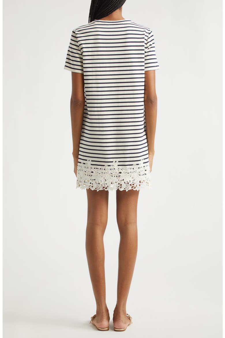 embroidered tee dress Rhue Embroidered Hem T-Shirt Dress (Women)