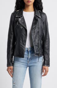 MAURITIUS Christy Leather Moto Jacket