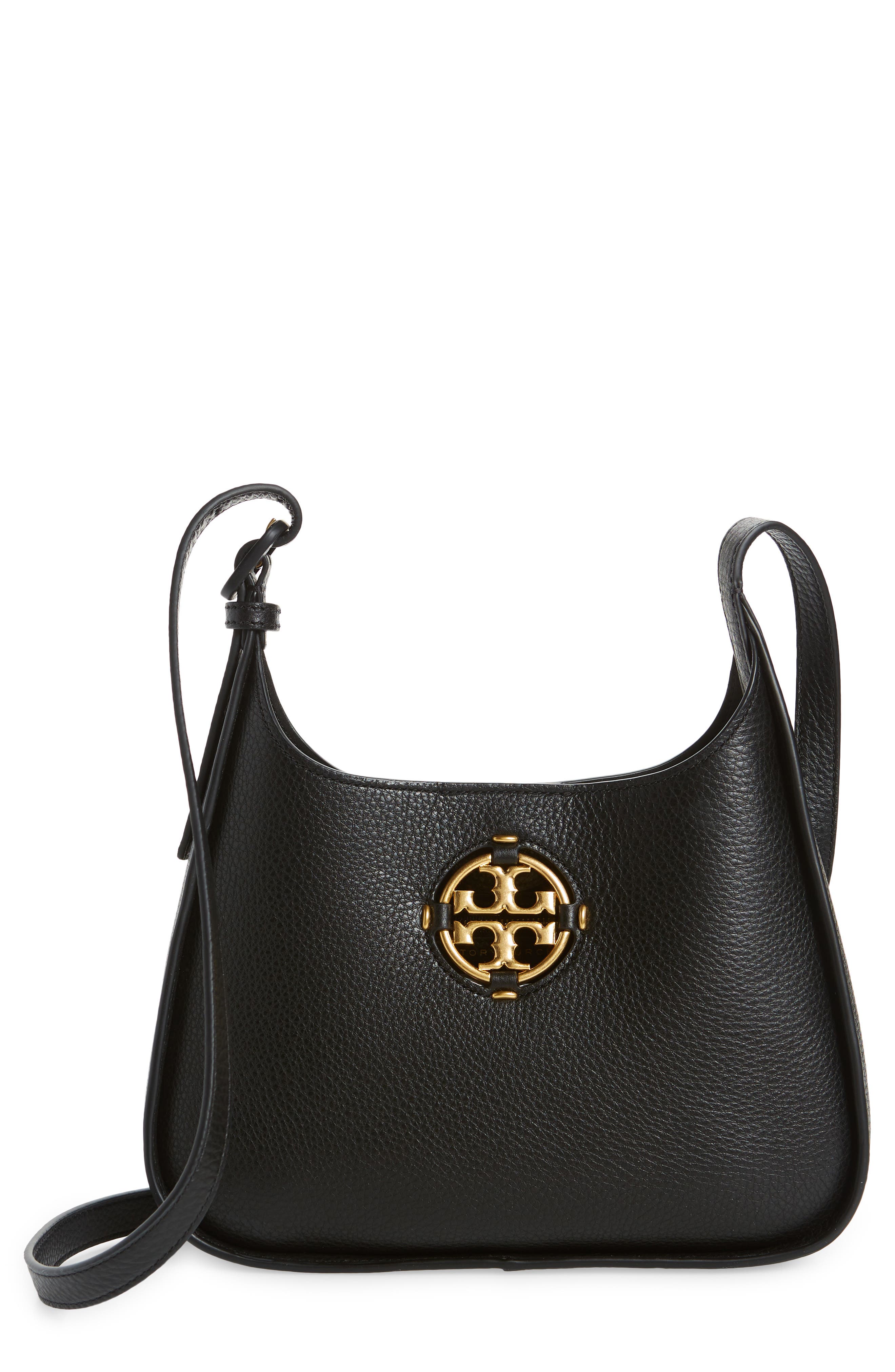 Miller Small Leather Crossbody Bag, Main, color, BLACK