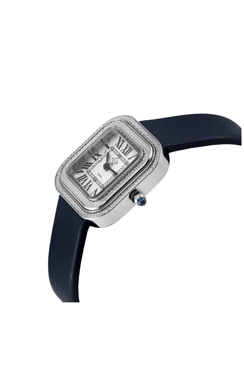 Bellagio Diamond Swiss Bracelet Watch, 30mm, Alternate, color, DARK BLUE