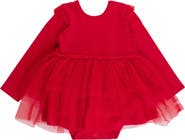 RuffleButts Baby Girls Flutter Tulle Long Sleeve Twirl Romper