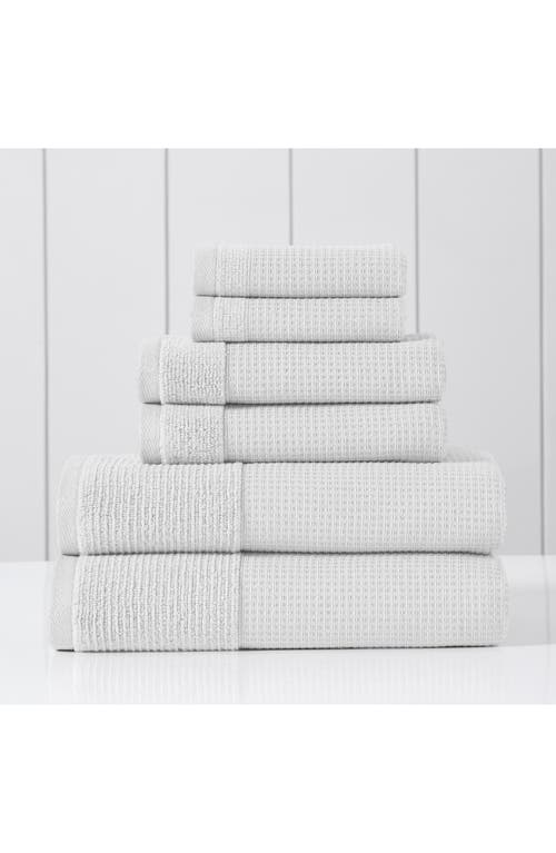 Modern Threads Waffle Rib 6-piece Towel Set In White