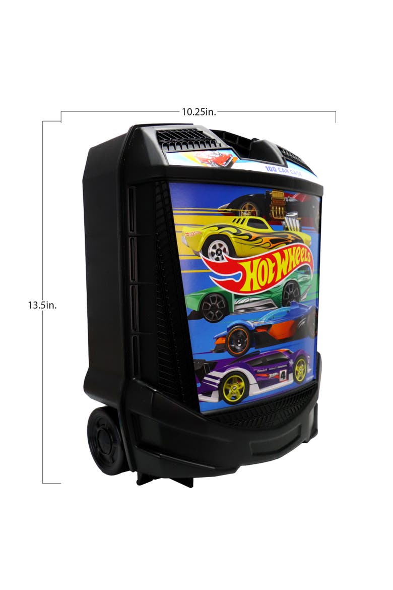 100 Car Rolling Storage Case With Retractable Handle, Alternate, color, Multicolored