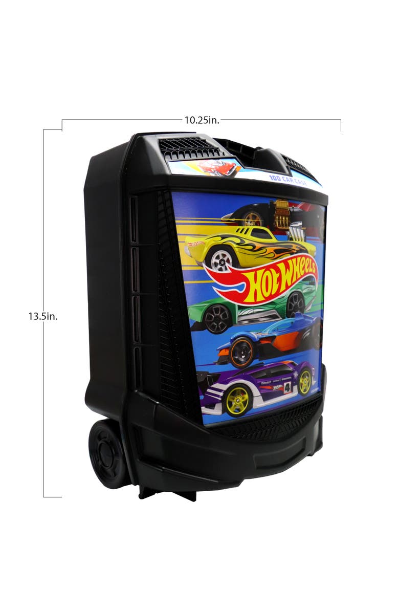 Hot Wheels 100 Car Rolling Storage Case With Retractable Handle, Alternate, color, Multicolored