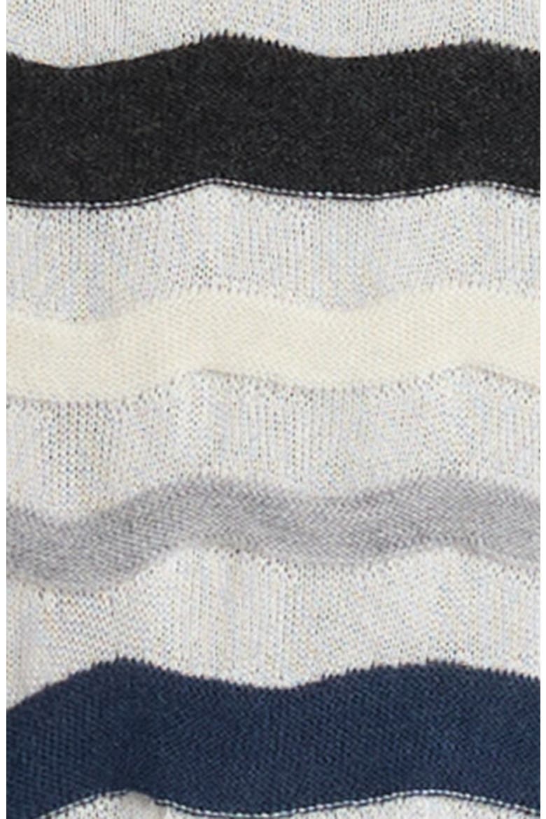 Layered Chevron Stripe Wool Blend Sweater Skirt, Alternate, color, 9121 CHALK WAVE GREY