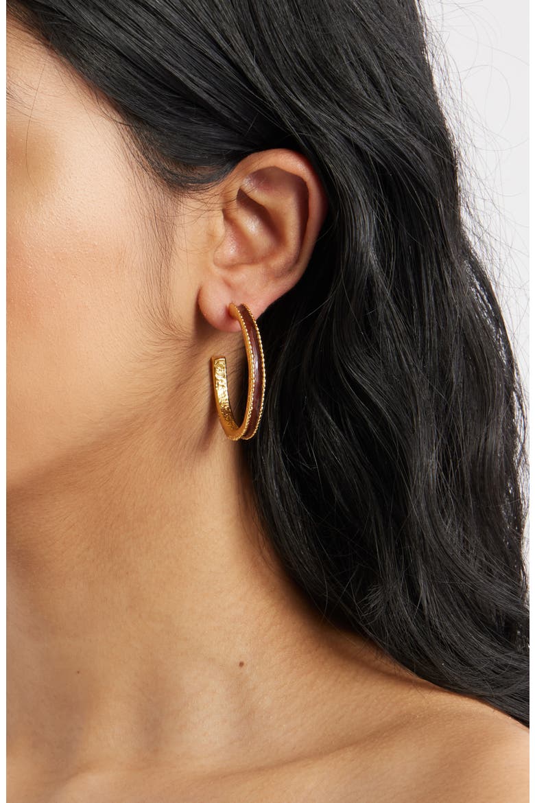 Espresso Hoop Earrings, Alternate, color, GOLD