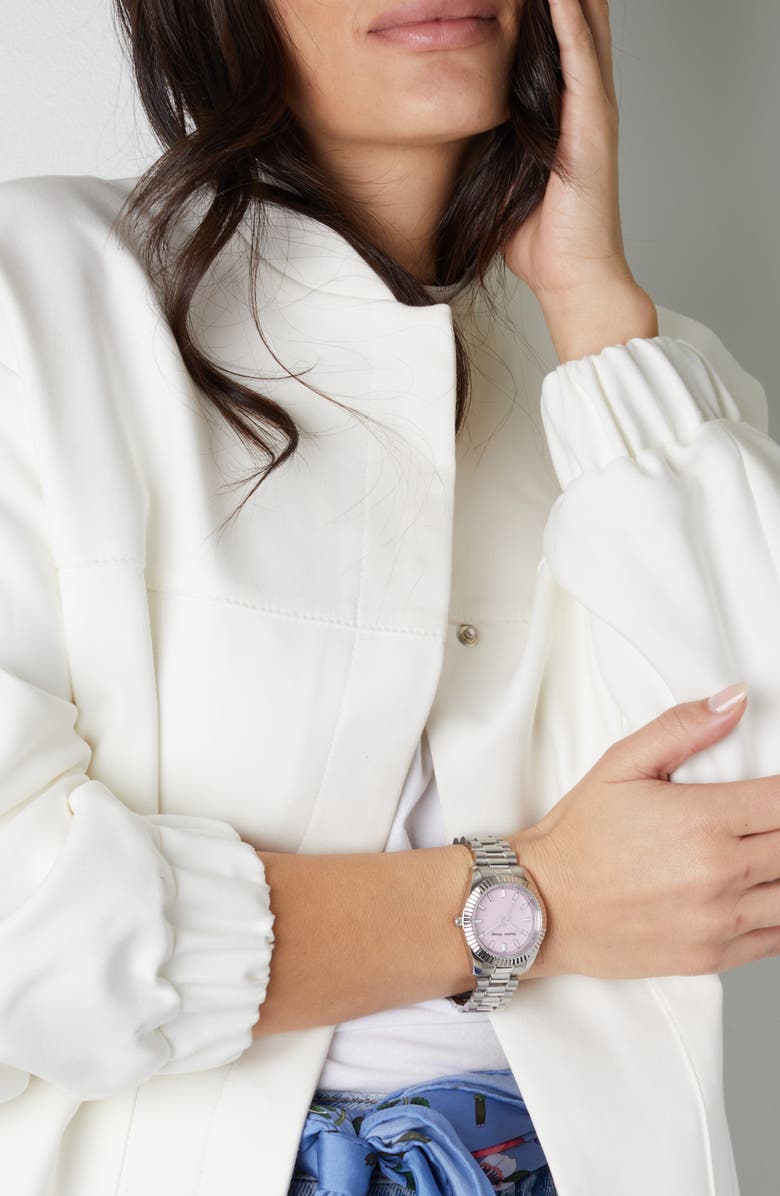 Rachie Shnay A Night in Malibu Bracelet Watch, 36mm, Alternate, color, Ballet Pink