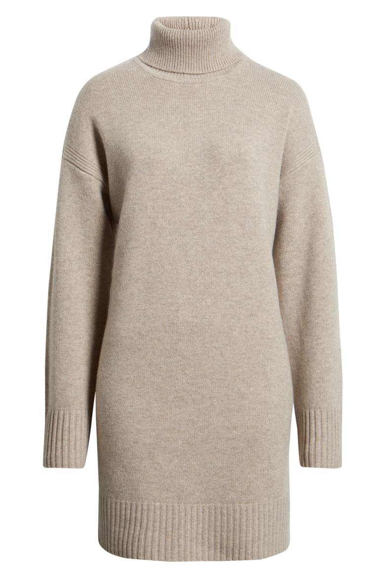 Long Sleeve Wool & Cashmere Sweater Dress, Alternate, color, TAN ETHEREA HEATHER