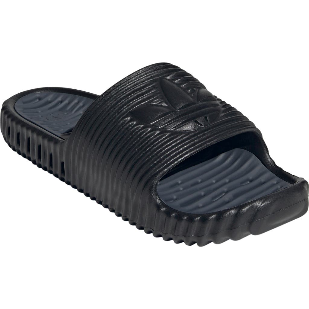 Adidas Originals Mens Adilette 25 Slides In Black/black/grey