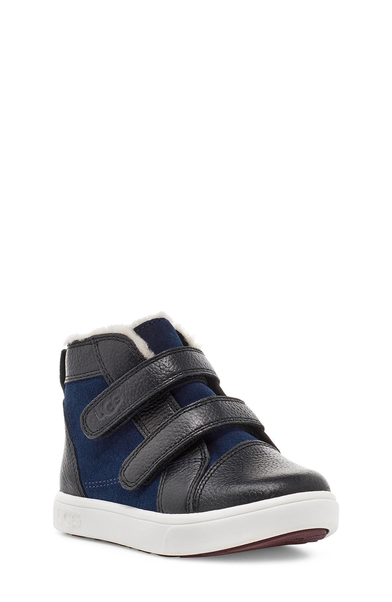 UGG<sup>®</sup> Rennon High Top Sneaker, Main, color, Black/ Navy