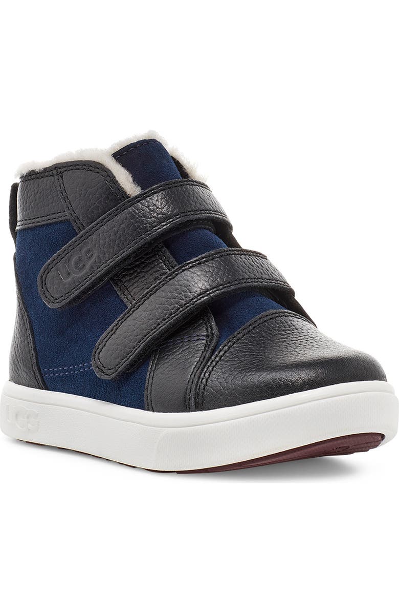 UGG<sup>®</sup> Rennon High Top Sneaker, Main, color, Black/ Navy