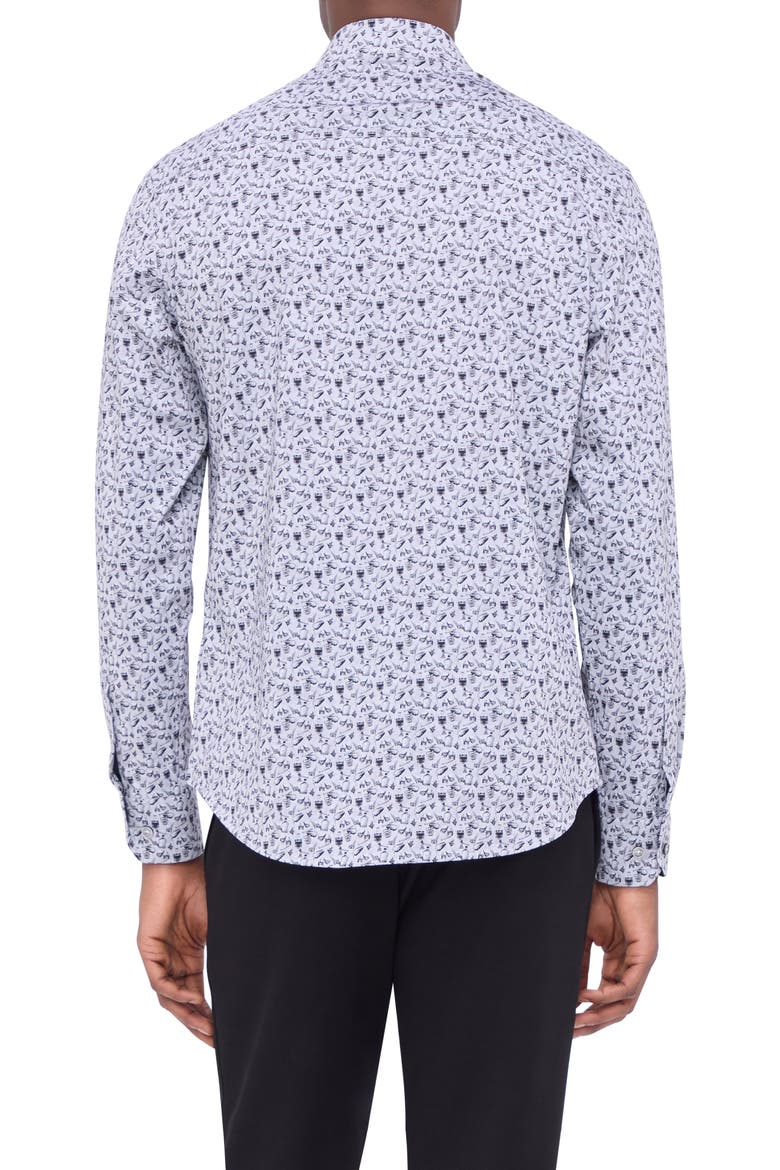 Jimmy OoohCotton® Cocktail Print Button-Up Shirt, Alternate, color, ZINC