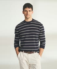 NAADAM Lightweight Cashmere Striped Crewneck