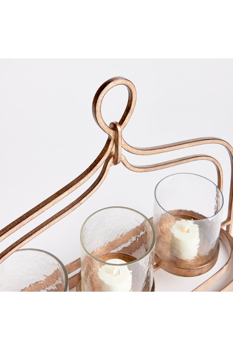 Amara 3-Candle Hurricane, Alternate, color, Gold
