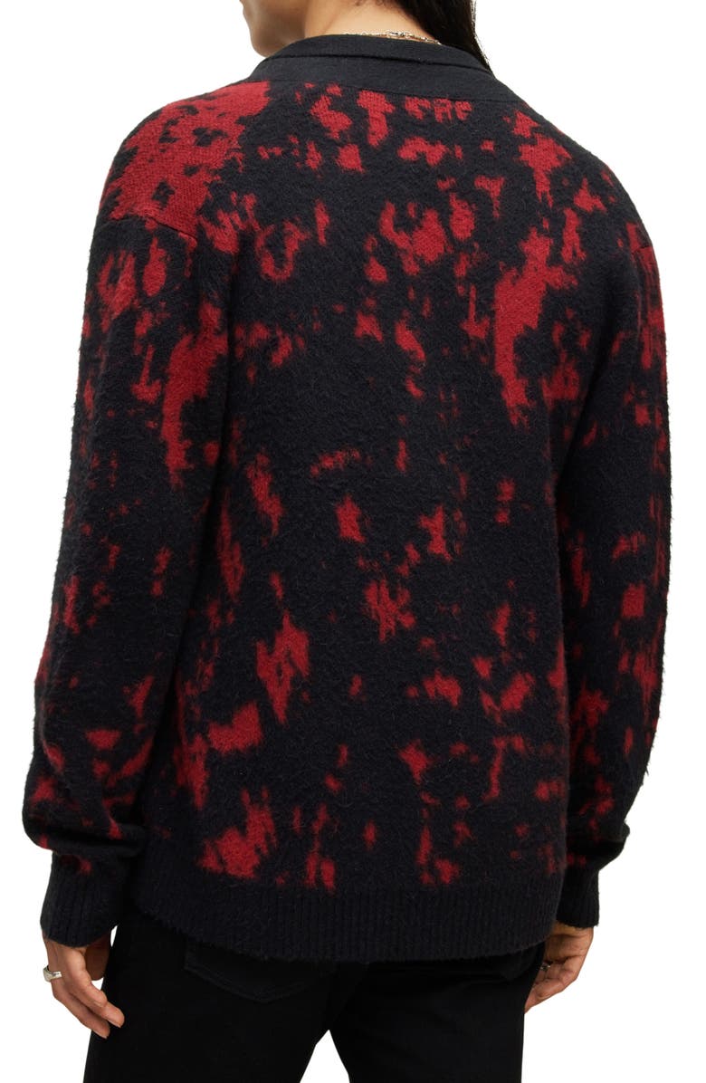 John Varvatos Thorton Paint Bucket Spill Cardigan, Alternate, color, 