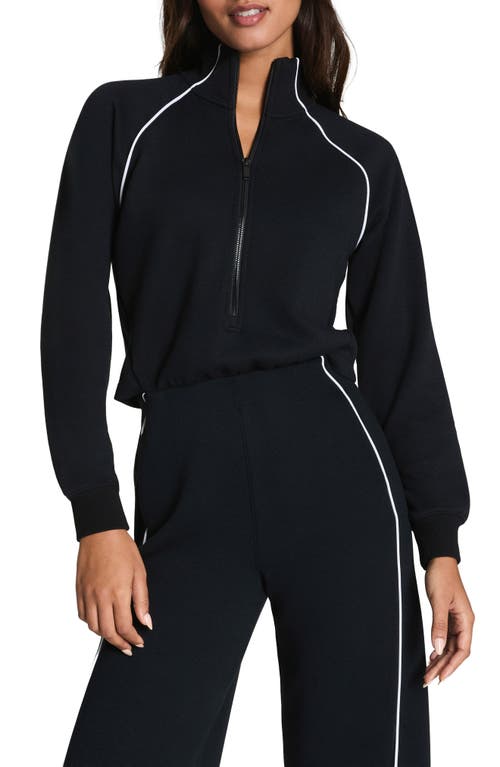 Spanx ® Airpiquè Long Sleeve Jumpsuit In Black