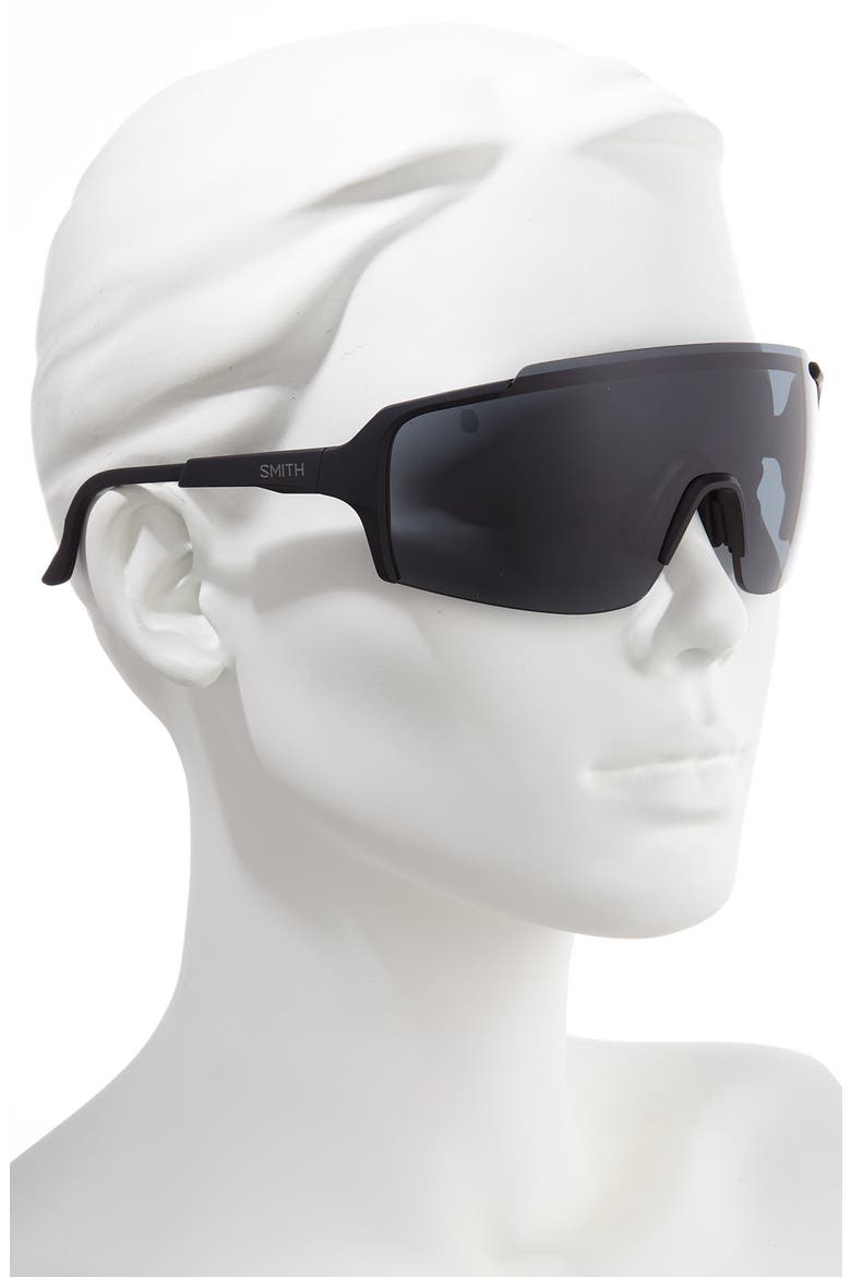 Flywheel 160mm ChromaPop™ Shield Sunglasses, Alternate, color, MATTE BLACK/ BLACK